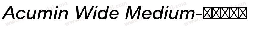 Acumin Wide Medium字体转换